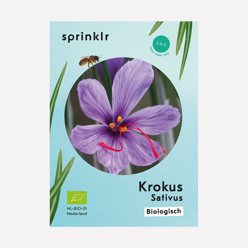 Sprinklr bollenlabel van Saffraankrokus