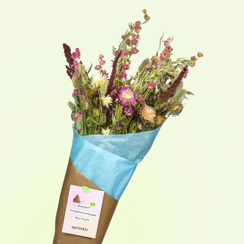 Droogbloemenboeket Roze Pracht