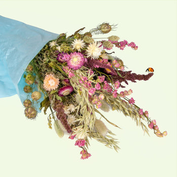 Droogbloemenboeket Roze Pracht