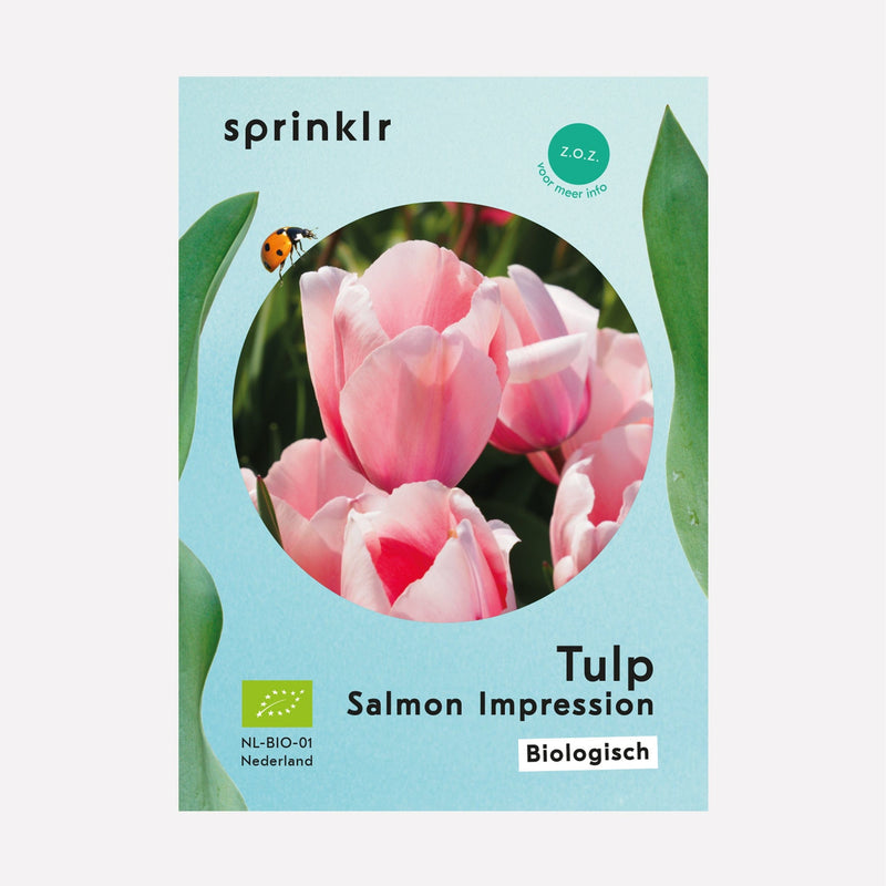 Sprinklr bollenlabel van Tulp salmon impression