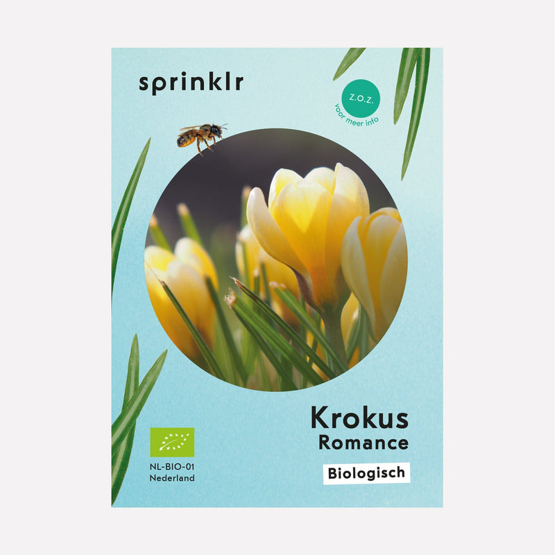 Sprinklr bollenlabel van Krokus Romance