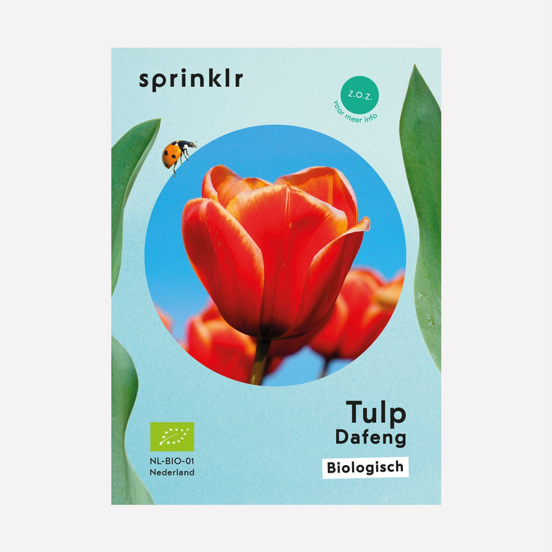 Sprinklr bollenlabel van Tulp Dafeng