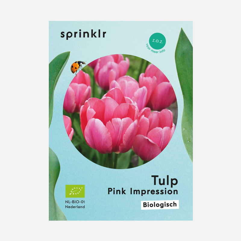 Sprinklr bollenlabel van Tulp Pink impression