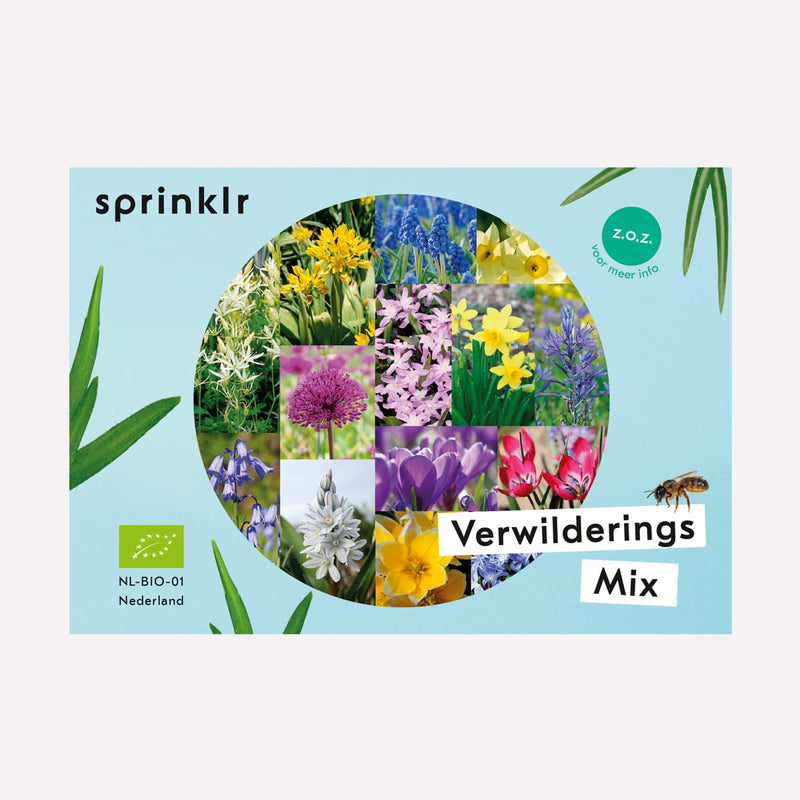 Label van biologisch gekweekte verwilderingsmix